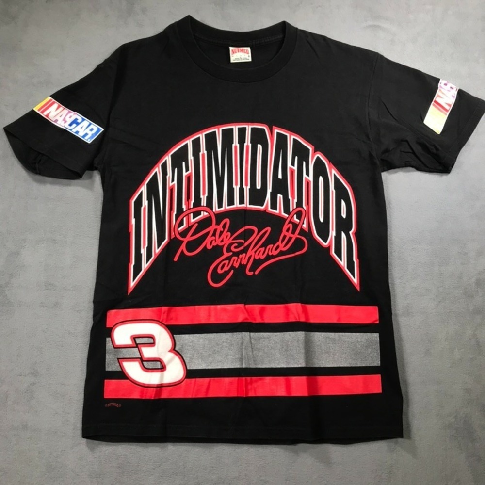 Vintage Dale Earnhardt NASCAR Racing Shirt Mens Large Nutmeg Mills 90s Black USA